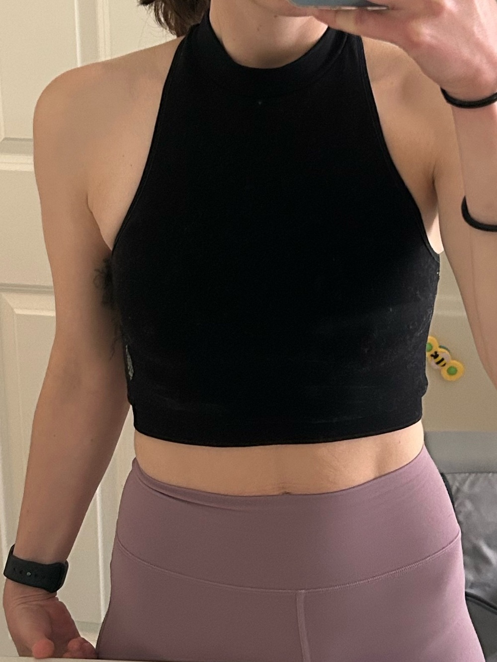 FP Movement Black High Neck Crop Tank